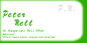 peter mell business card
